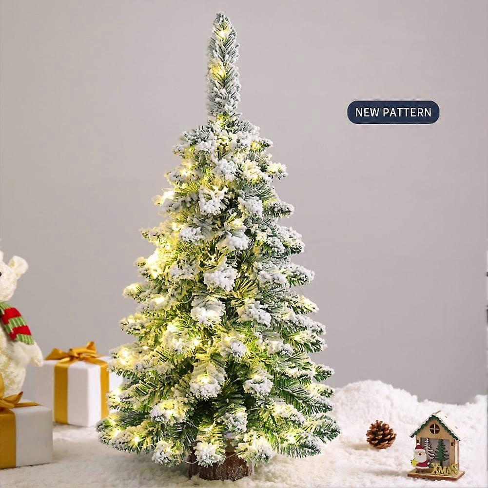 Lighted Mini Christmas Tree with LED Lights & Ornaments, Small Artificial Xmas Tree for Home Party Decor, Warm White
