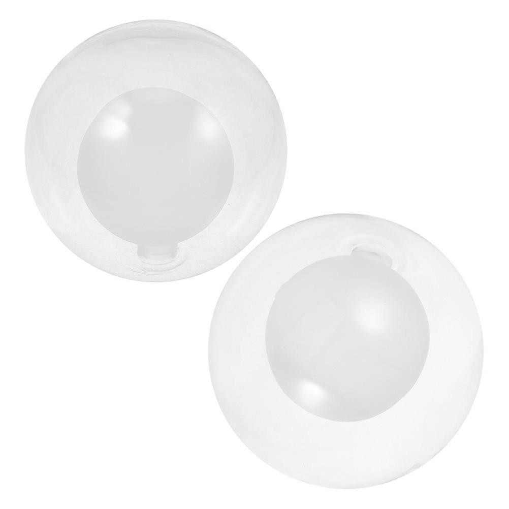 Glass Ball Lamp Shade for Decor 2Pcs Double Layer Transparent Ceiling Lamp Cover