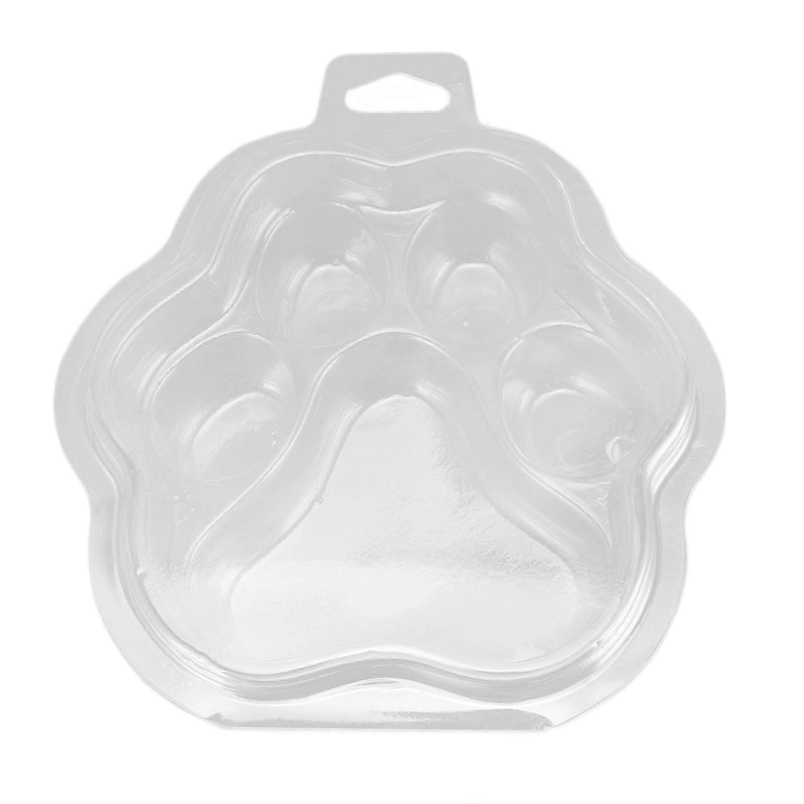 25PCS Cat Paw Wax Melt Clamshell Molds PET Clear Trays for DIY Candles Soap Chocolates