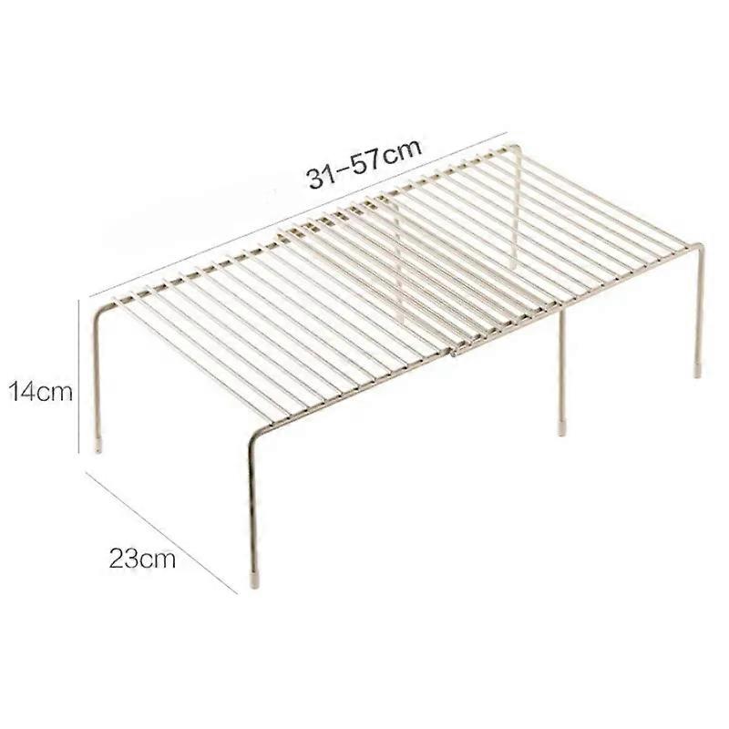 Expandable Shelf Organizer For Kitchen Countertop, Metal Cabinet Organizer Pantry Sht, Space Saving Non Slip Rustproof