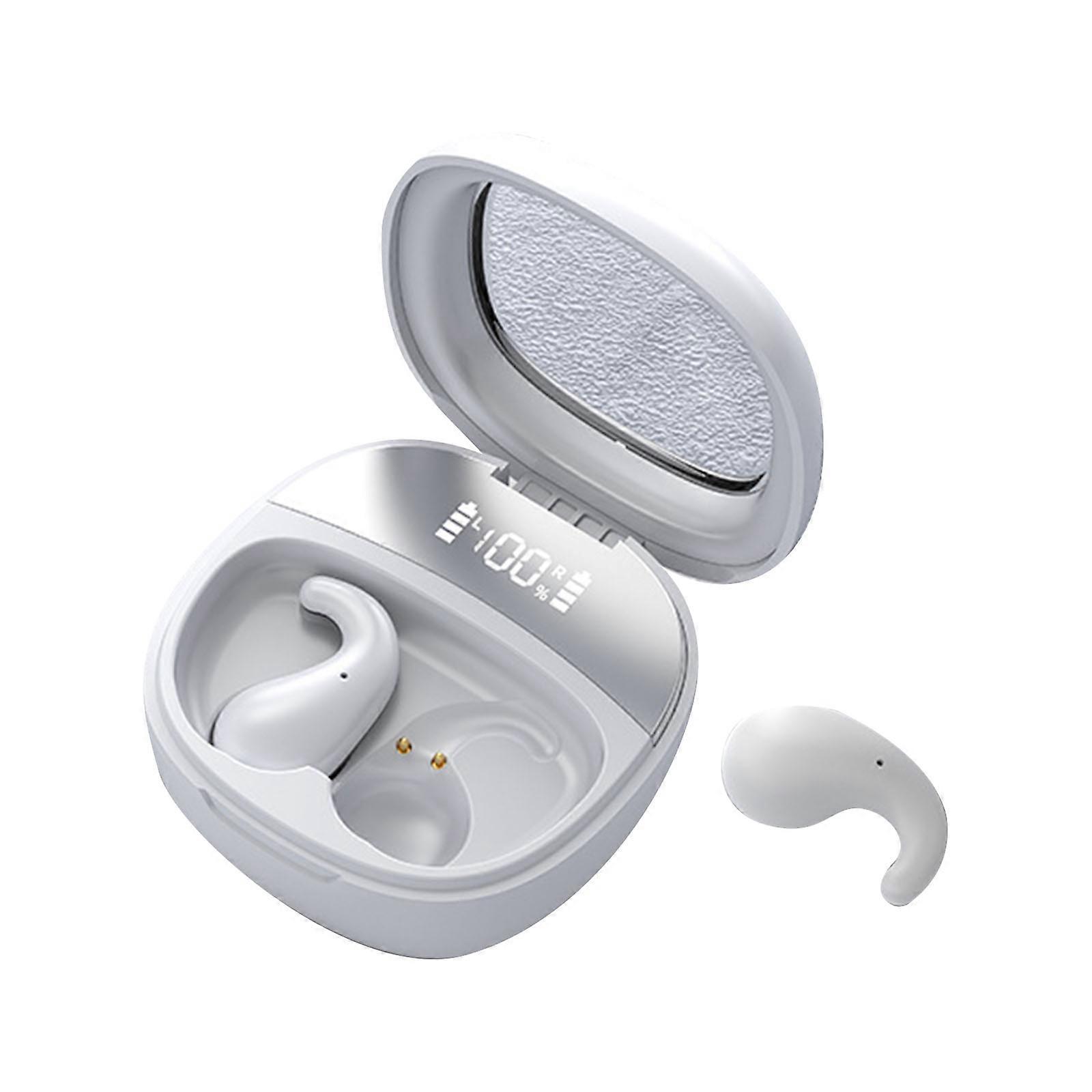 Wireless Sleep Earbuds With Long Playing Time and Enhances Sound Touch Controls For Night Use  White