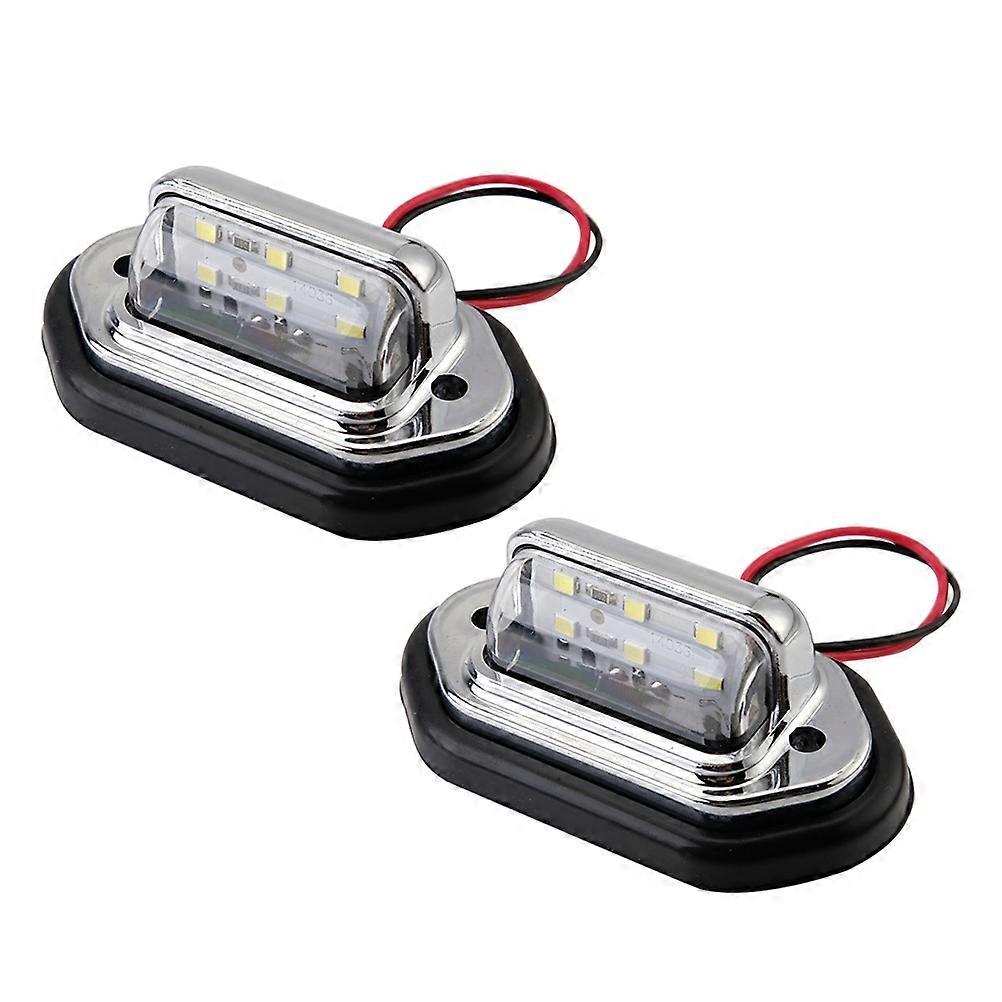 Universal Car License Plate Lights 2Pcs Rear Lighting Accessories