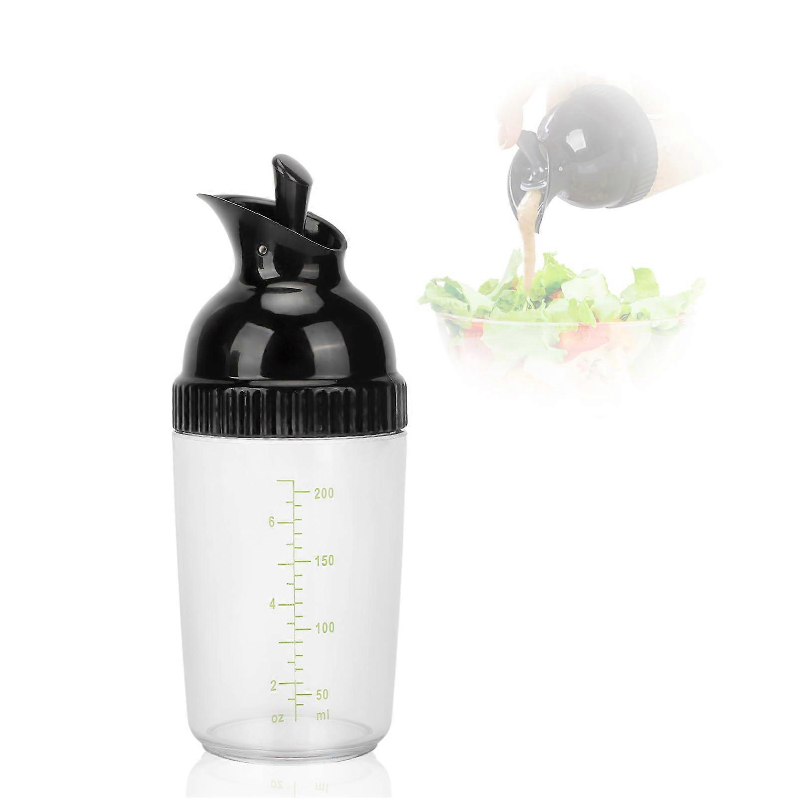 200ml Leakproof Salad Dressing Bottle with Lid BPA  Condiment Dispenser for Kitchen