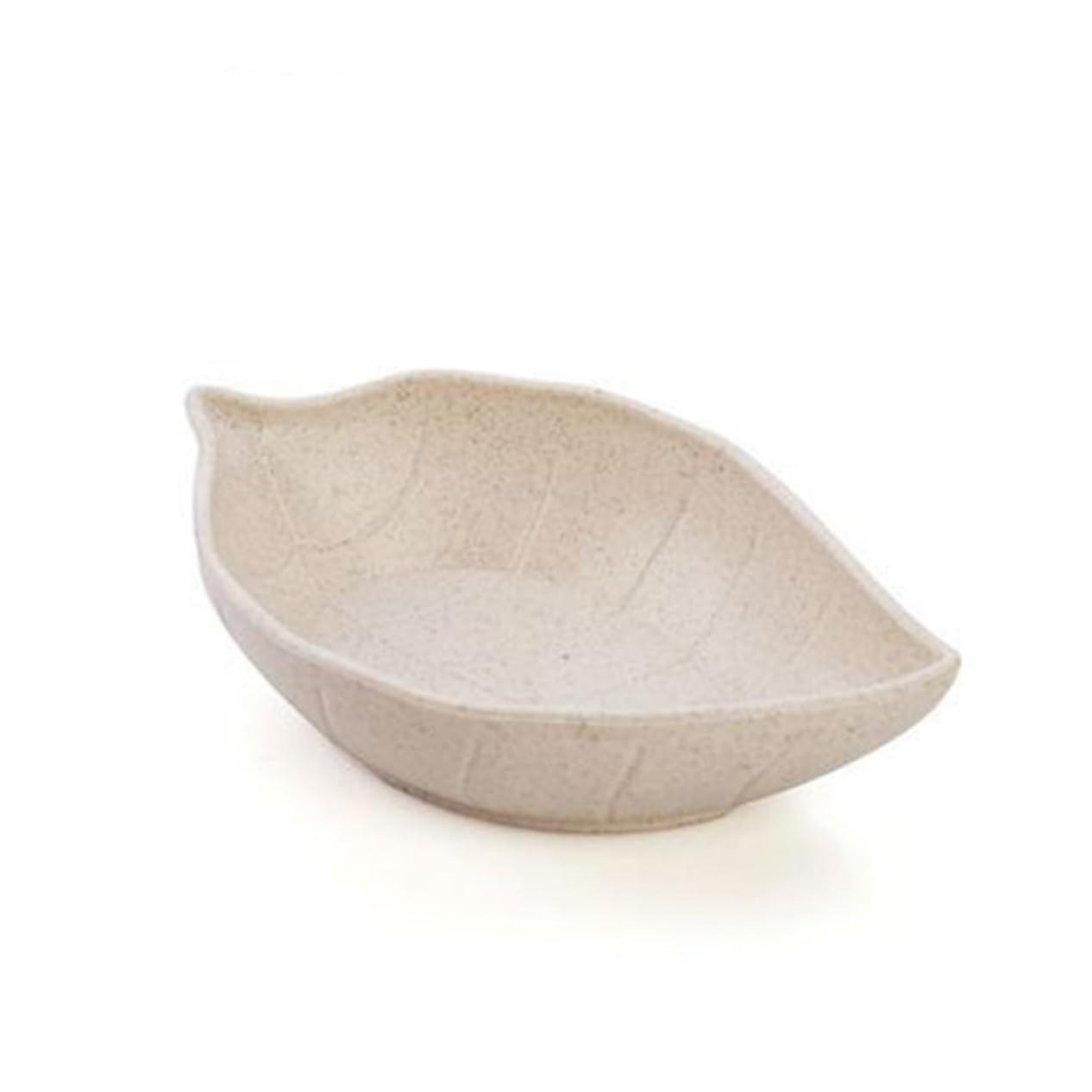 4 Pcs Wheat Straw Bowls Leaf Shape Sauce Dishes EcoFriendly Lightweight Snack Plates for Picnic