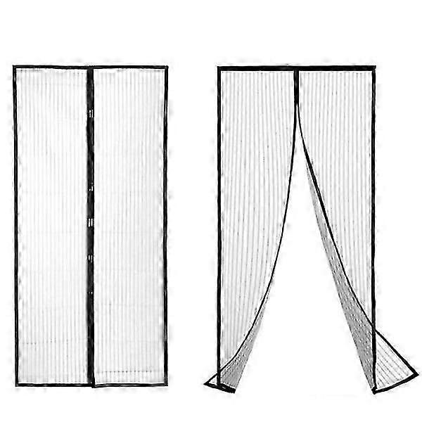 Insect net door 80/90/100 Wide x 210/220 cm Magnetic Mosquito Net Black