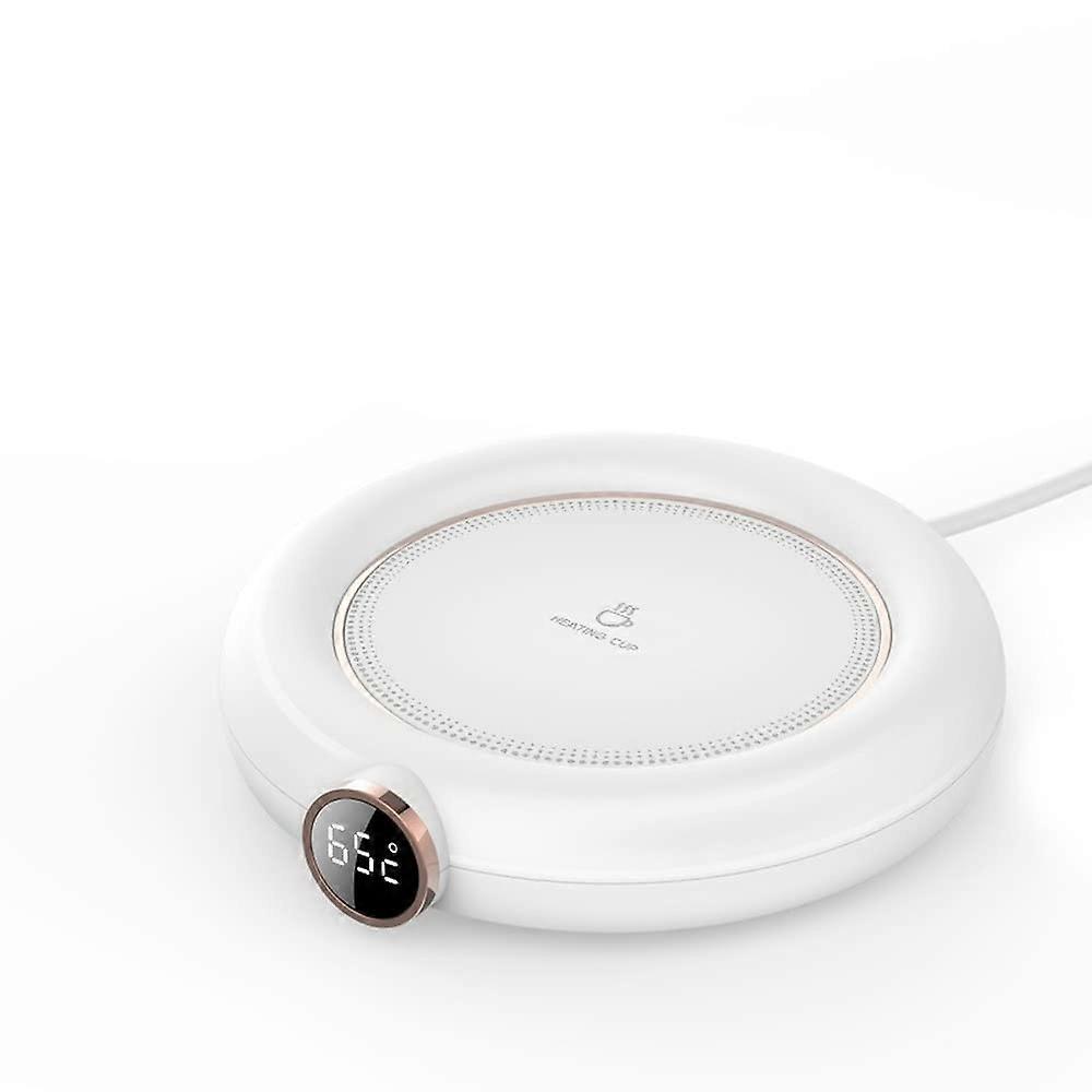 USB Mug Warmer with Adjustable Temperature Control and Auto Shut Off for Home Office Desk White