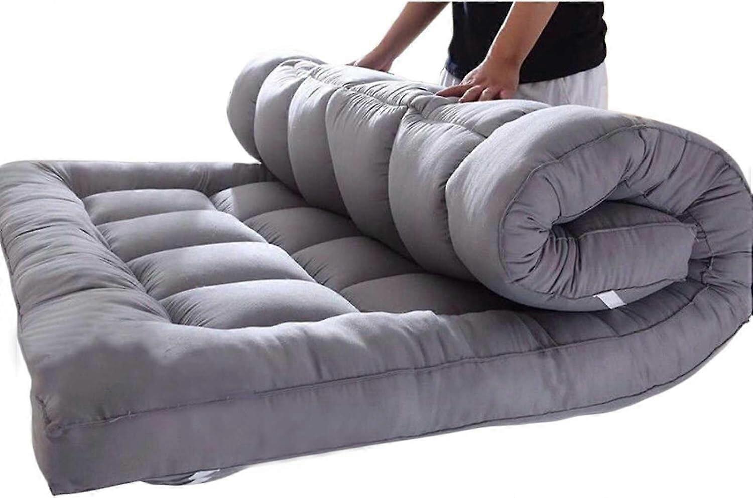 Japanese Floor Mattress Full Size  Thick Foldable Futon Sleeping Pad for Guest Bed and Tatami Use