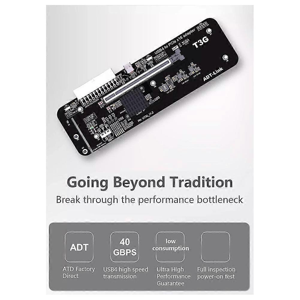 UT3G V1.6 for NUC ITX Notebook PC Graphics Card External USB 4.0 to PCIe X16 EGPU Adapter GPU Dock for Thunderbolt 4