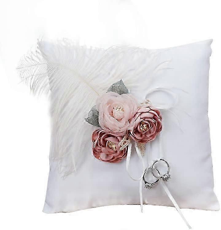 Lace Ring Pillow Set, Wedding Ring Bearer Cushion for Beach Wedding