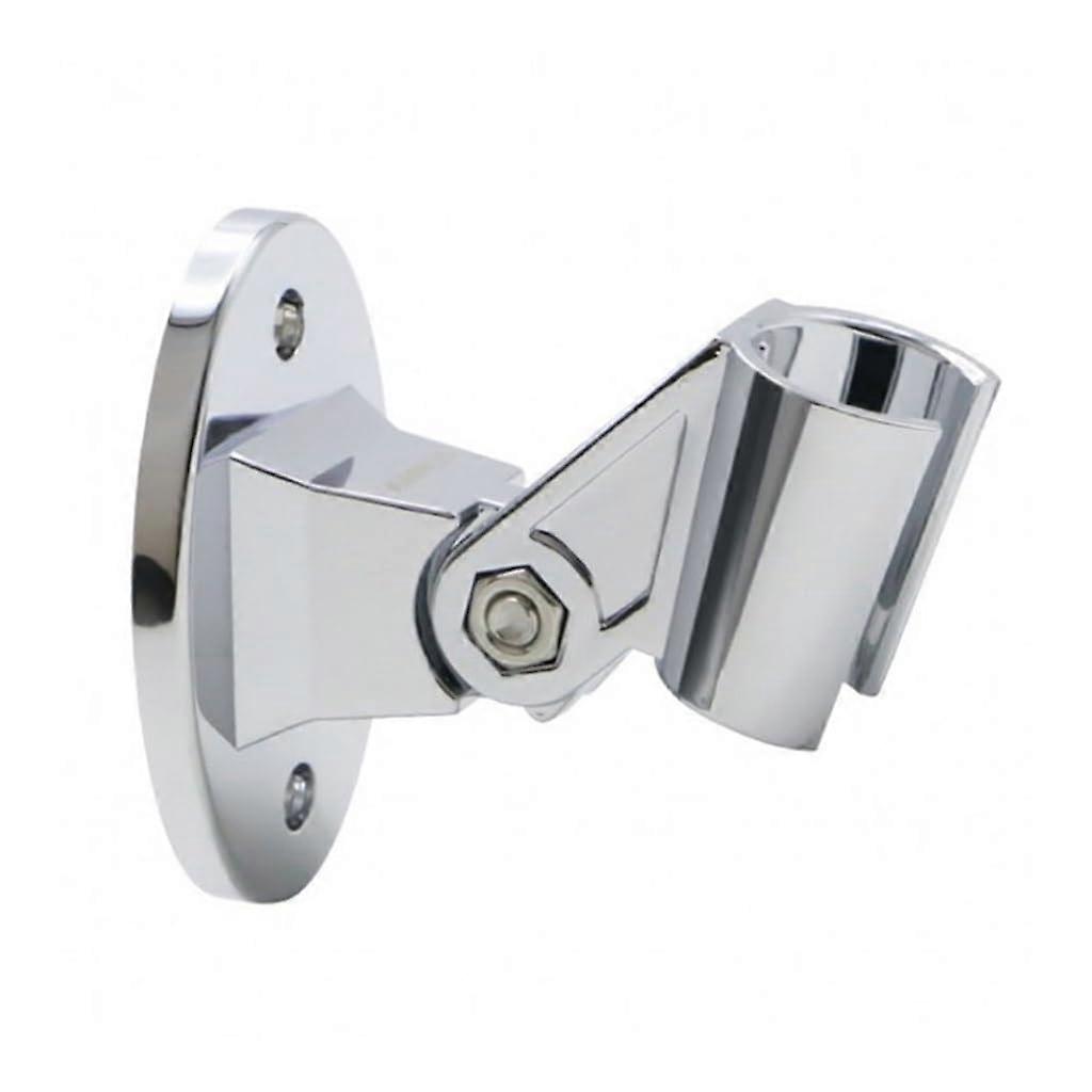 Adjustable Wall Mounted Shower Head Holder with 7cm Panel Chrome ABS Bracket for Handheld Sprayer