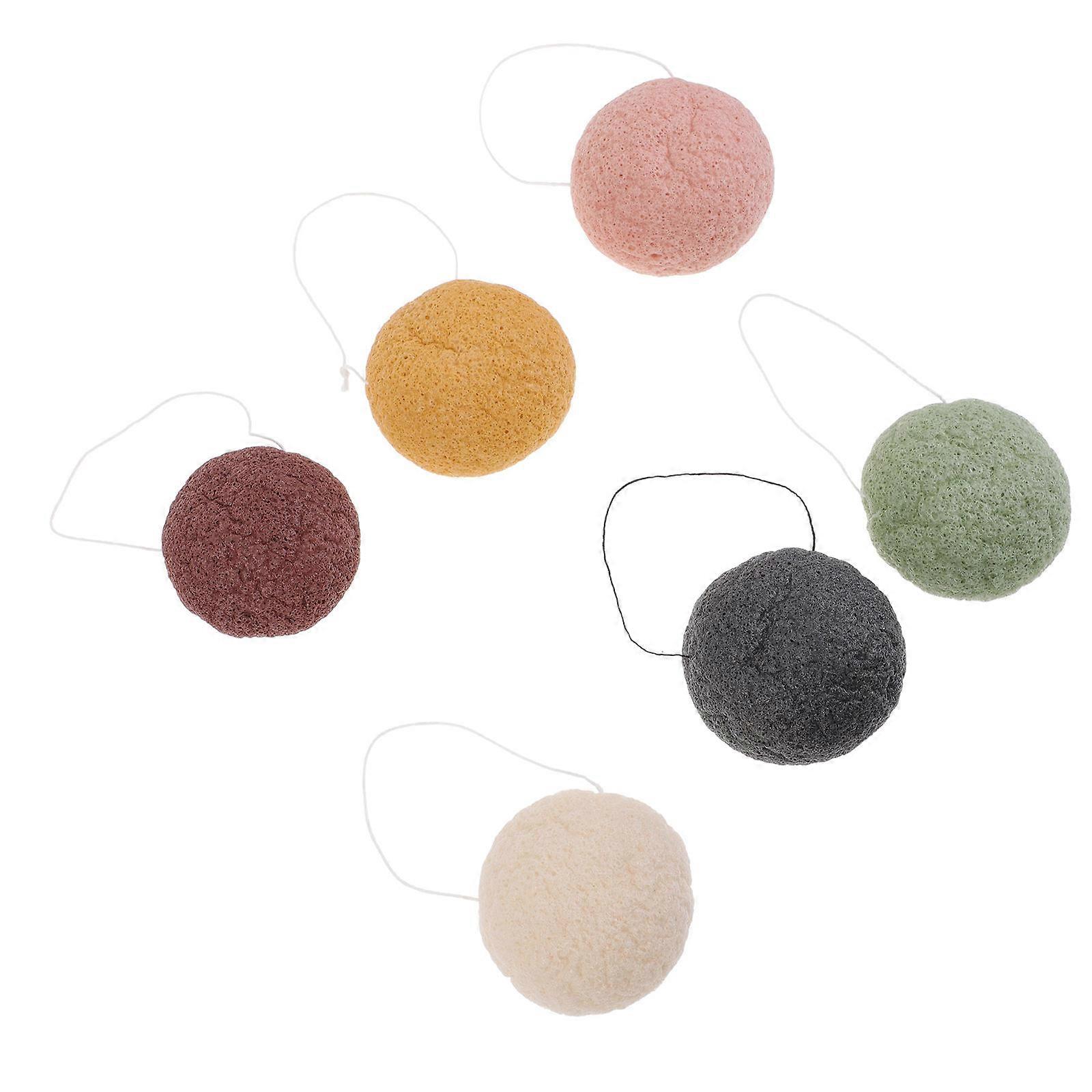 Facial Sponge for Deep Cleansing Puff 6Pcs Assorted