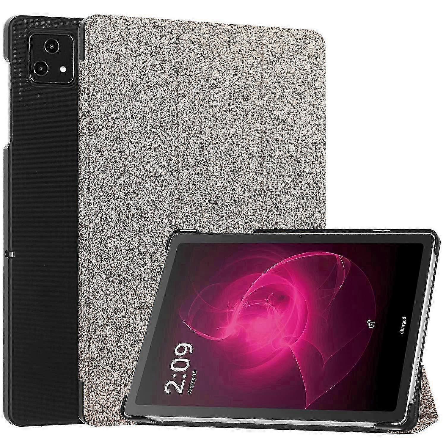 PU Leather Tri-fold Case for T-Mobile REVVL Tab, Stand Tablet Cover
