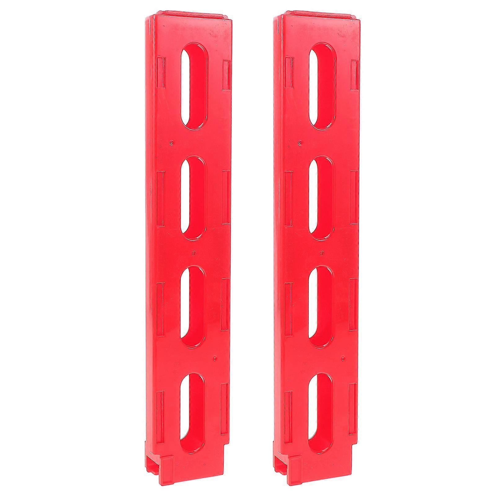 Domino Clips Automatic Slot Bone Tile Trainer for Kids 2Pcs Red Plastic