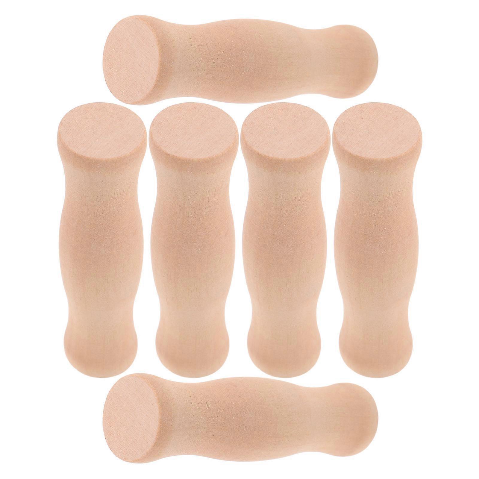 Wood Bucket Handle Replacement for Bathroom Use 6Pcs Ergonomic Non-Slip Grip