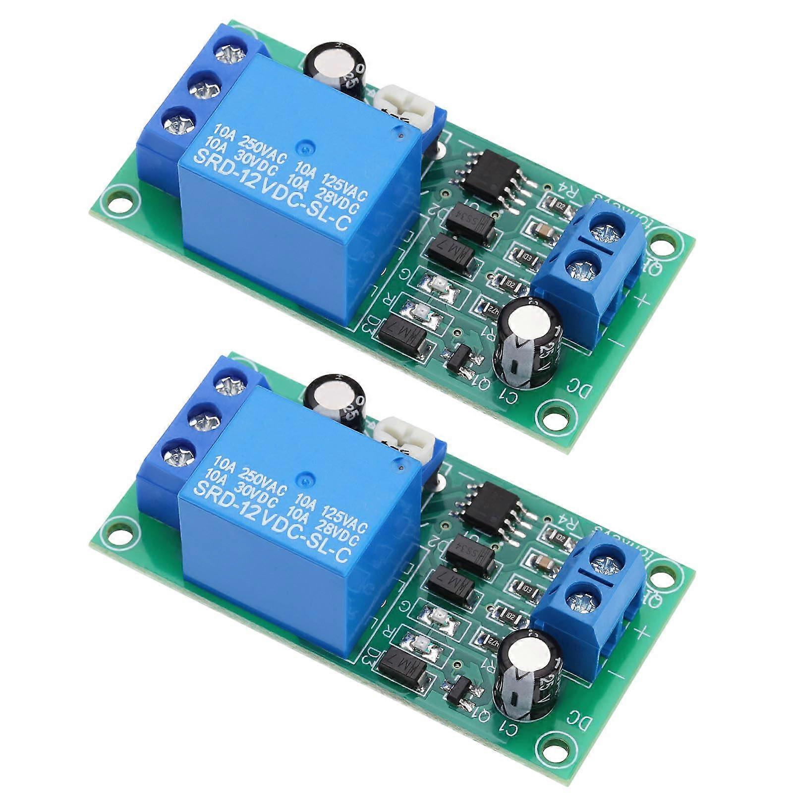 2PCS 12V Time Delay Relay Module, 060s Adjustable Timer Switch for Automotive and DIY Projects