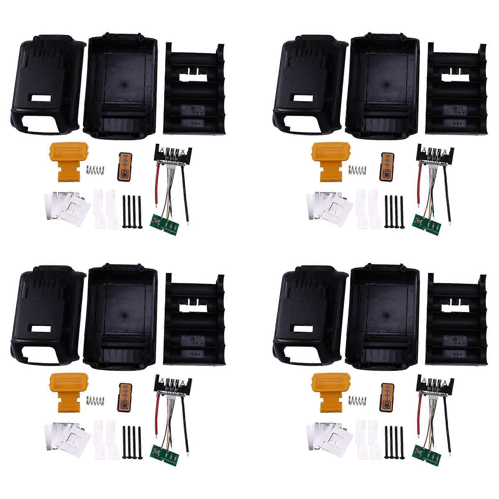 4X for Dewalt 10 Core 18V/20V Li-Ion Battery Replacement Plastic Case Kit Dcb180 Li-Ion Battery Shell (No Battery Cell)