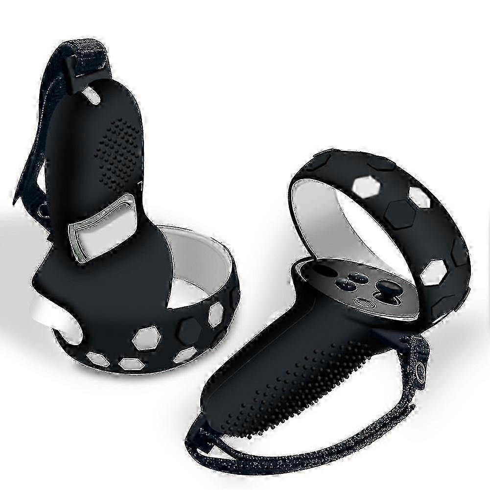 Vr Handle Silicone Protective Cover For Controller Grips Strap For Vr Accesories(black)