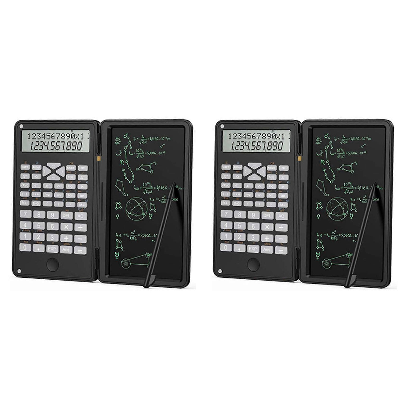 2X Calculator, Scientific Calculators 12-Digit Calculator Writing Tablet, Foldable Financial Calculator