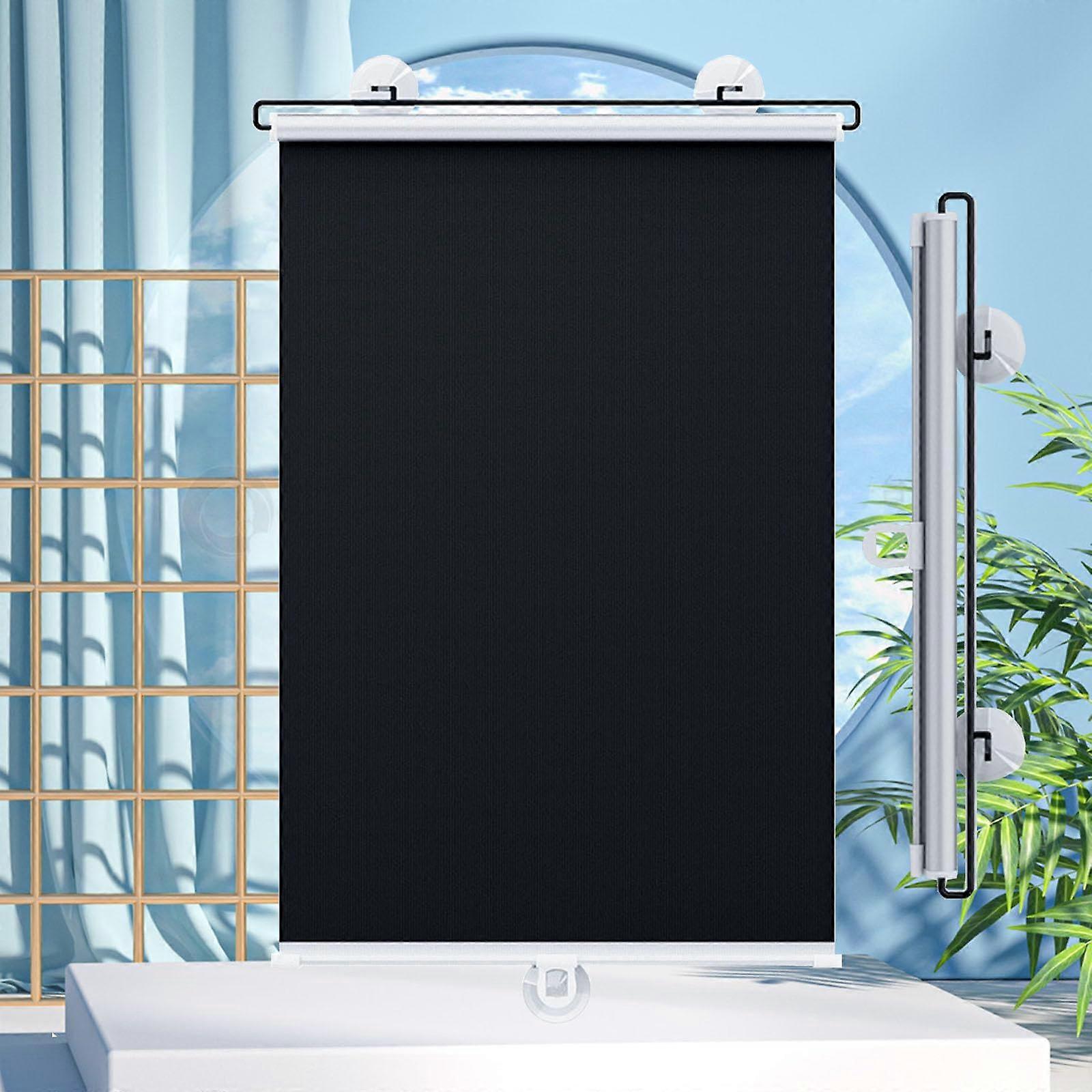 Blackout Roller Blinds with Suction Cups, 99% Sunlight Blocking UV Protection Shades 72x200cm