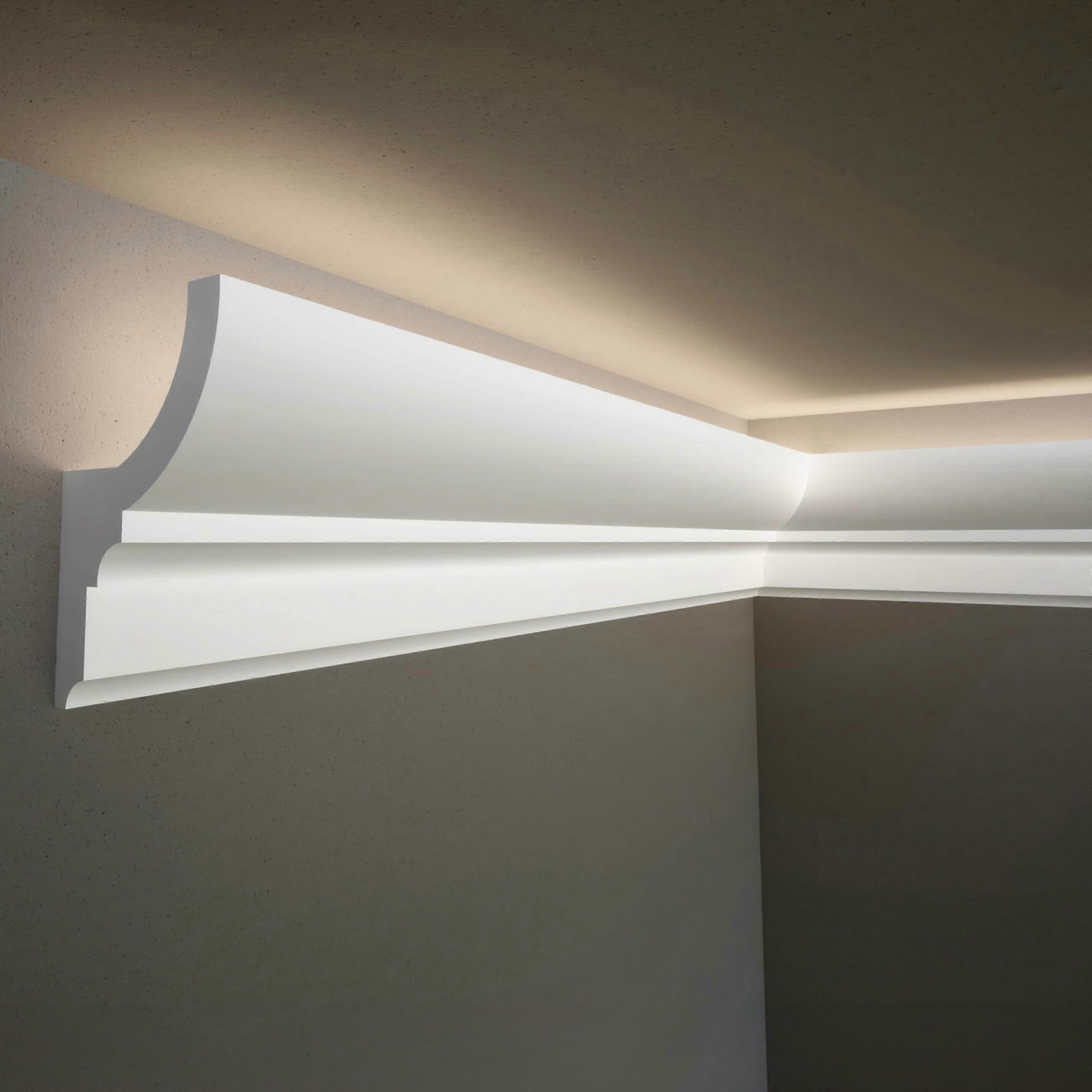 LED Crown Molding and Baseboard Lighting Kit, 55ft Waterproof DIY Seamless Ambient Light System