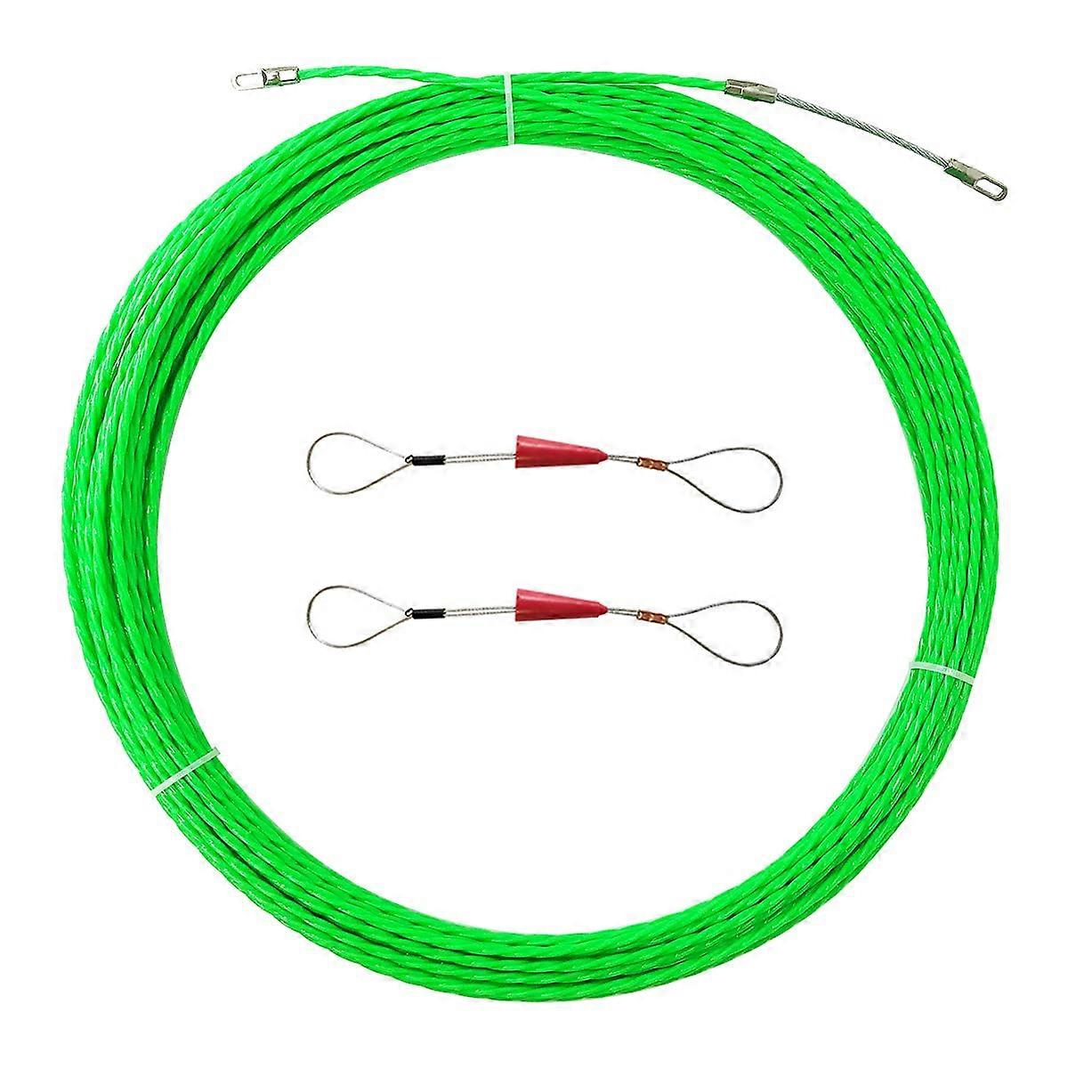 100ft Fish Tape Wire Puller with 360° Rotary Joint, Bright Color Flexible PET Cable Puller