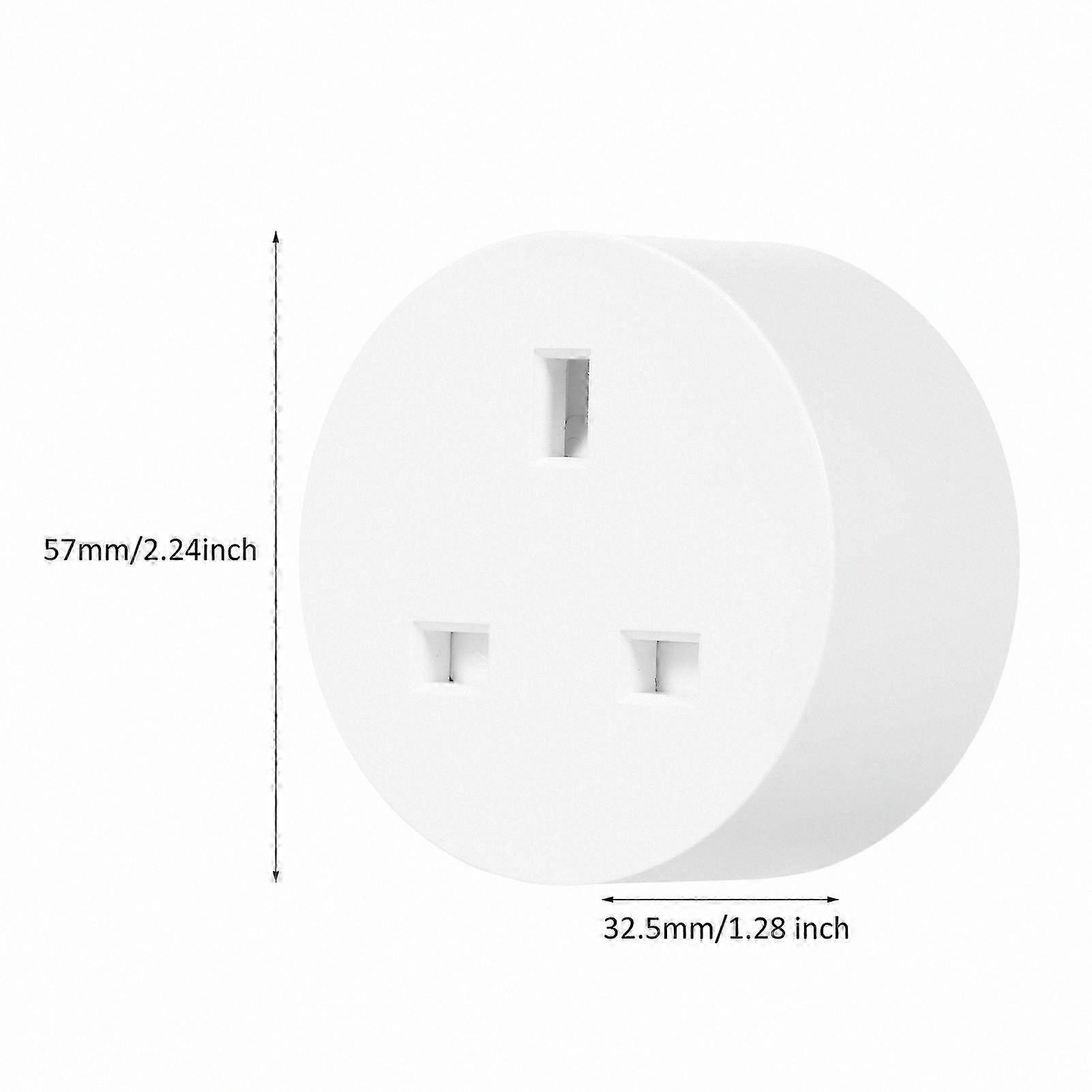 Wi-Fi Smart Plug Socket with App Control and Scheduling Feature, 10A In-Wall Outlet, AC230V, White (Smart Plug Compatible)