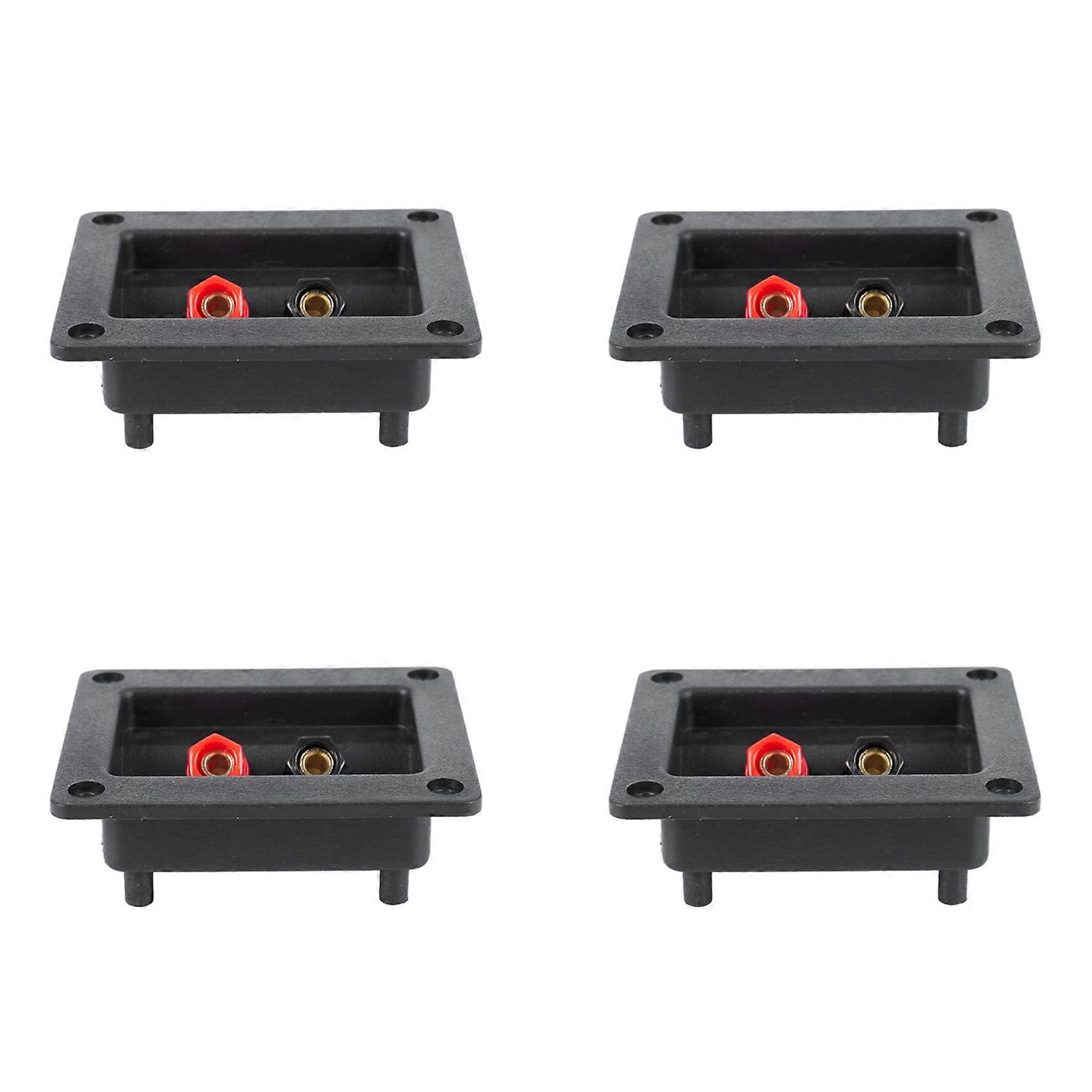 4pcs 90x78mm Square Binding Post Type Speaker Box Terminal Cup Wire Connector Board