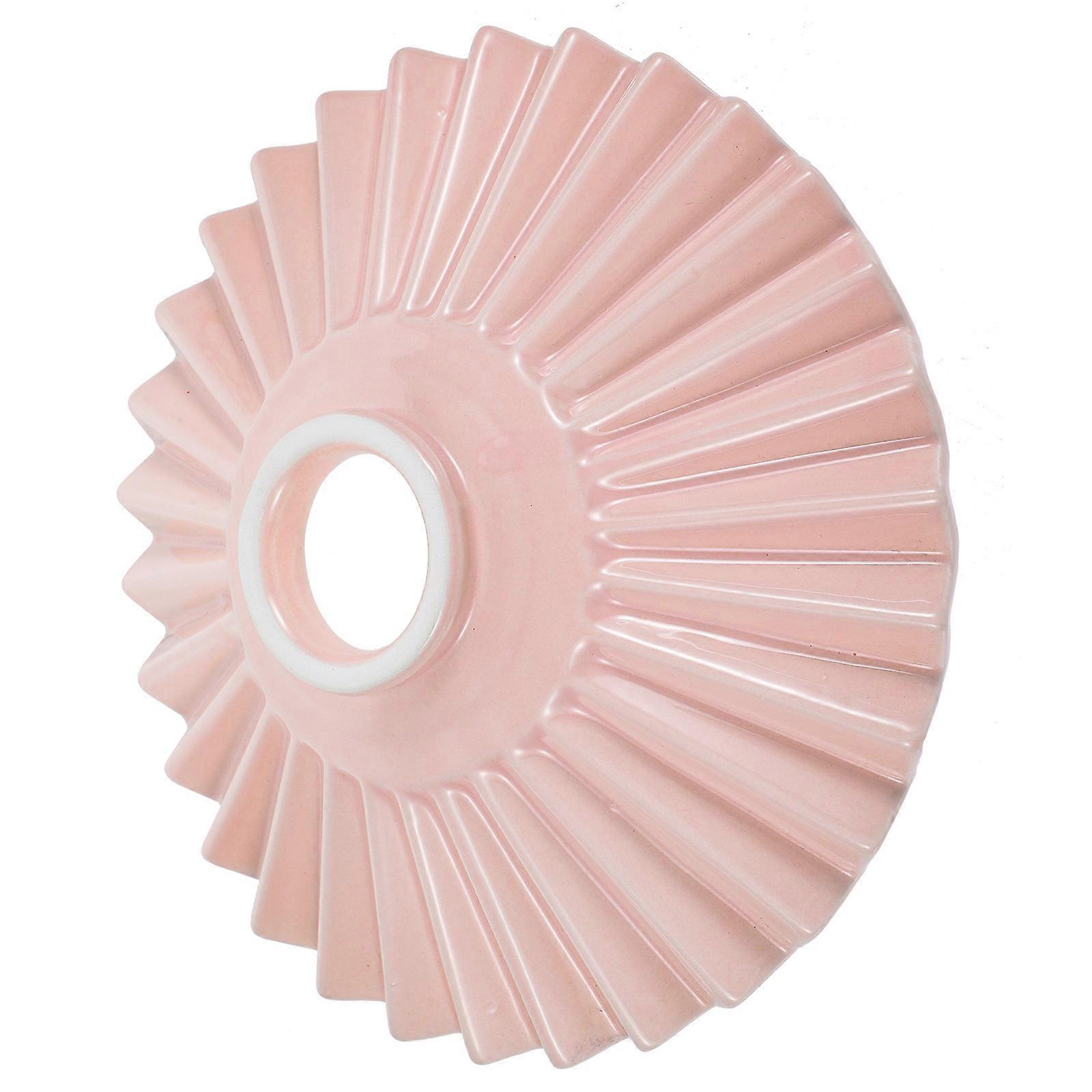 Pink Ceramic Lampshade for Ceiling Light Cover Practical Design