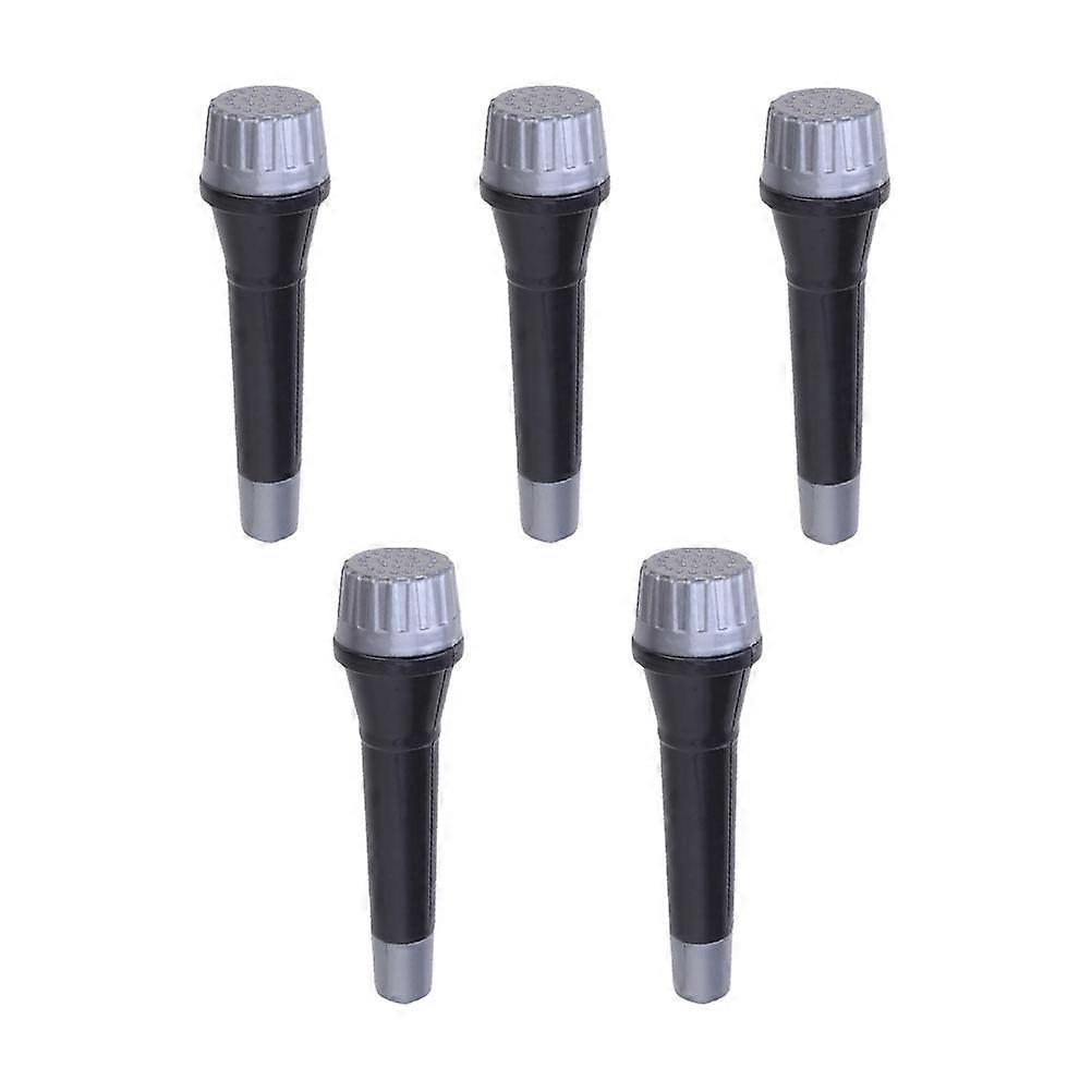 Educational Toy Black Simulated Microphone for Kids 5Pcs Set