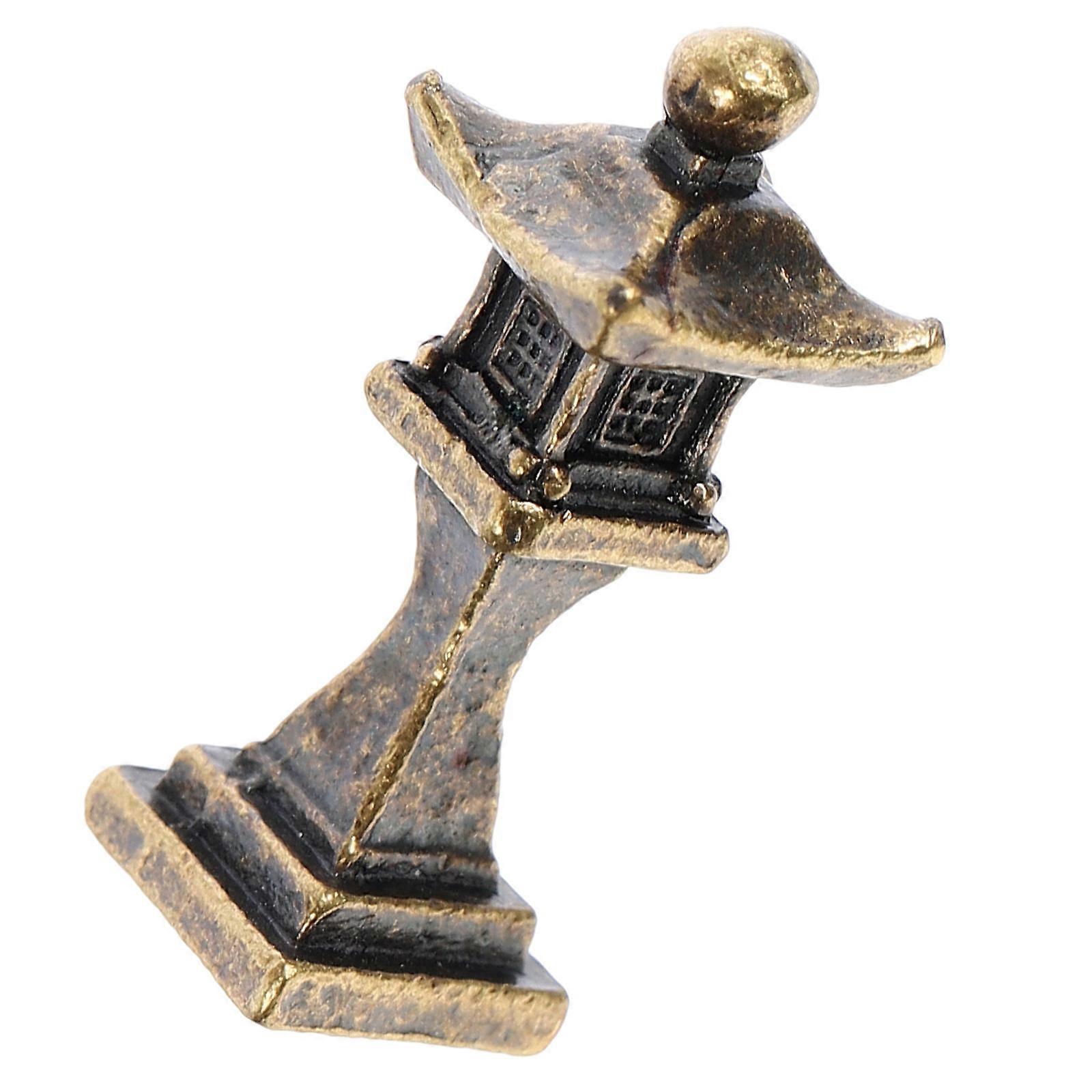 Lantern Stone Statue Coffee Mini Lantern for Home Decor