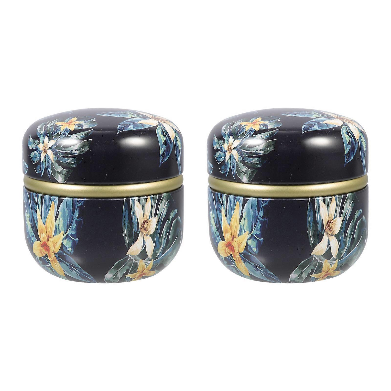 Puff Box Multi-Function Storage Jar for 2Pcs Canisters