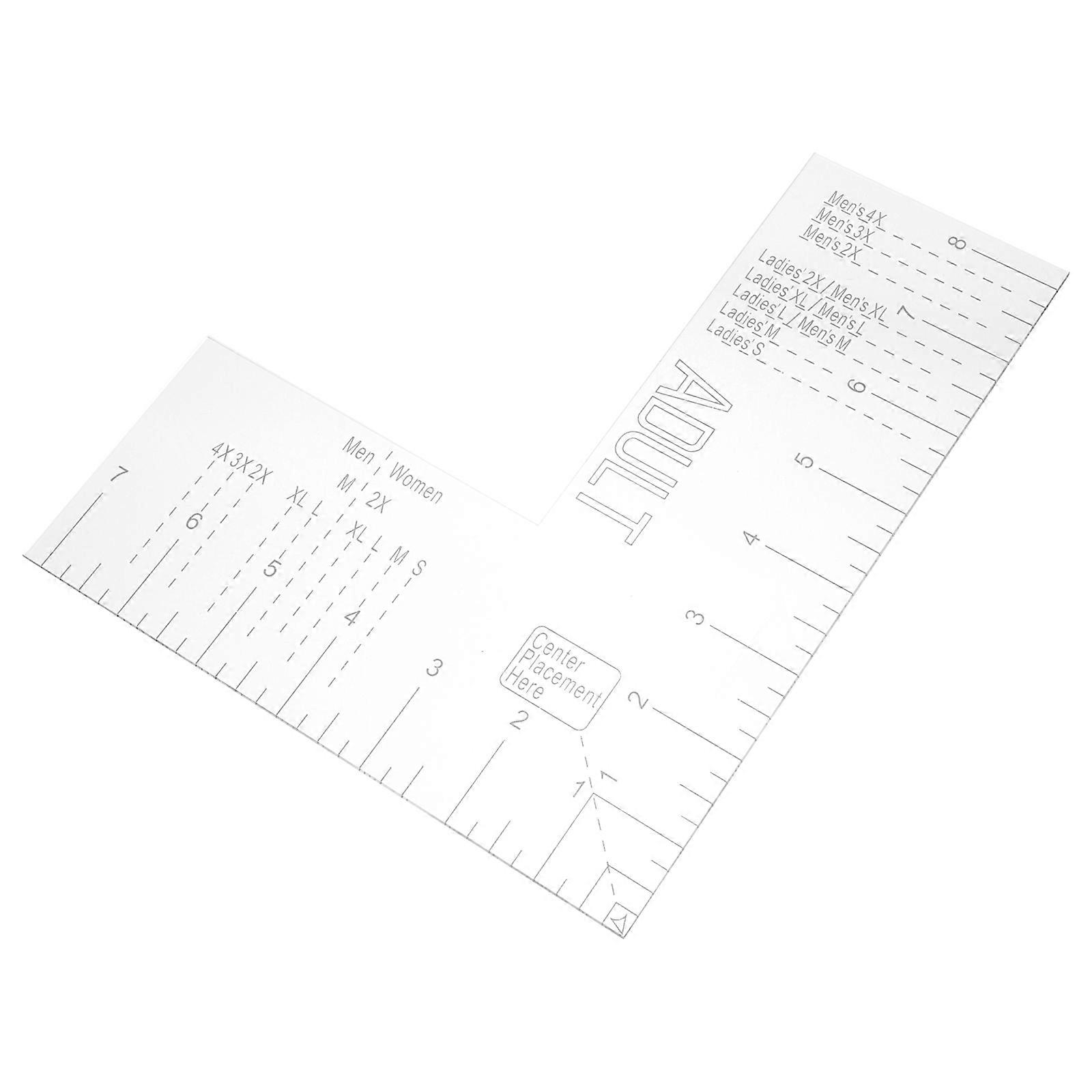 Acrylic T-Shirt Measuring Tool for Precise T-Shirt Size Chart