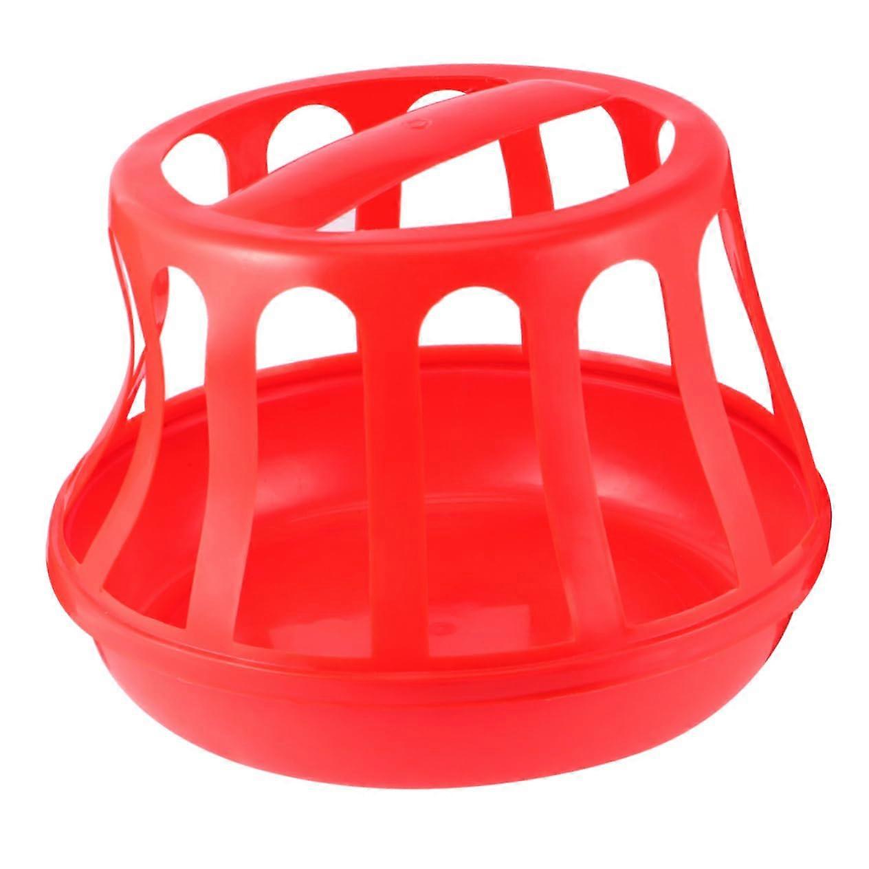Chicken Feeder with Divider Guard Durable Plastic Large Capacity Poultry Feed Dispenser for Farm