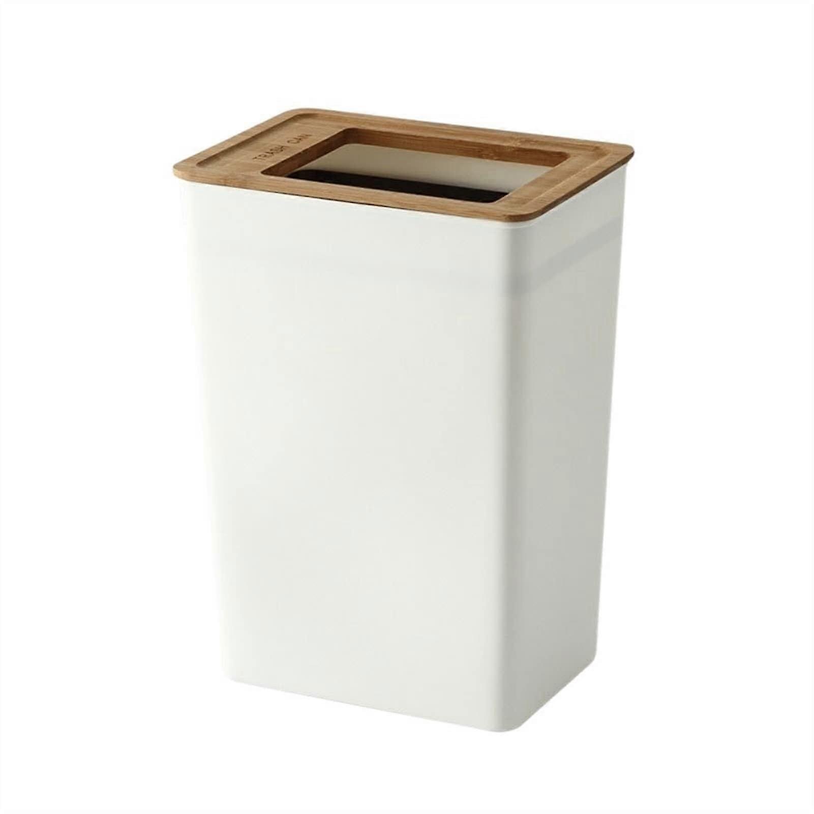 Trash Can 9L Plastic Garbage Bin Compact Narrow Design for Bathroom Kitchen Office