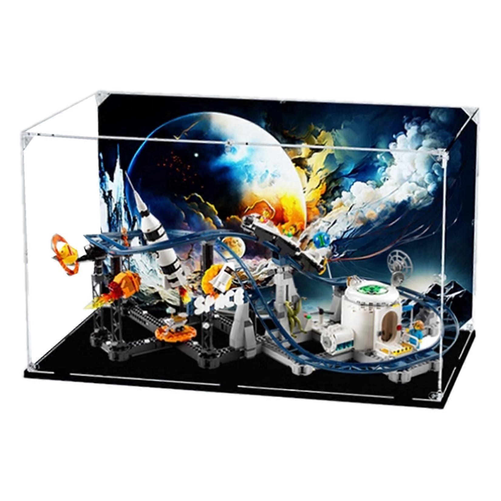 Acrylic Display Case for  31142 Space Roller Coaster, Custom Fit Dustproof UV Protection Box