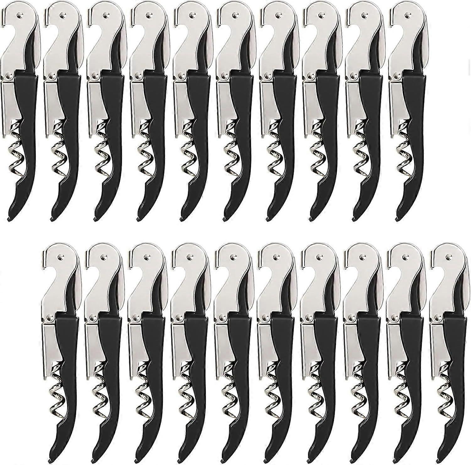 Wine Opener Bulk 20Pack for Bartender, Professional Waiter Corkscrew Wine Key for Servers,