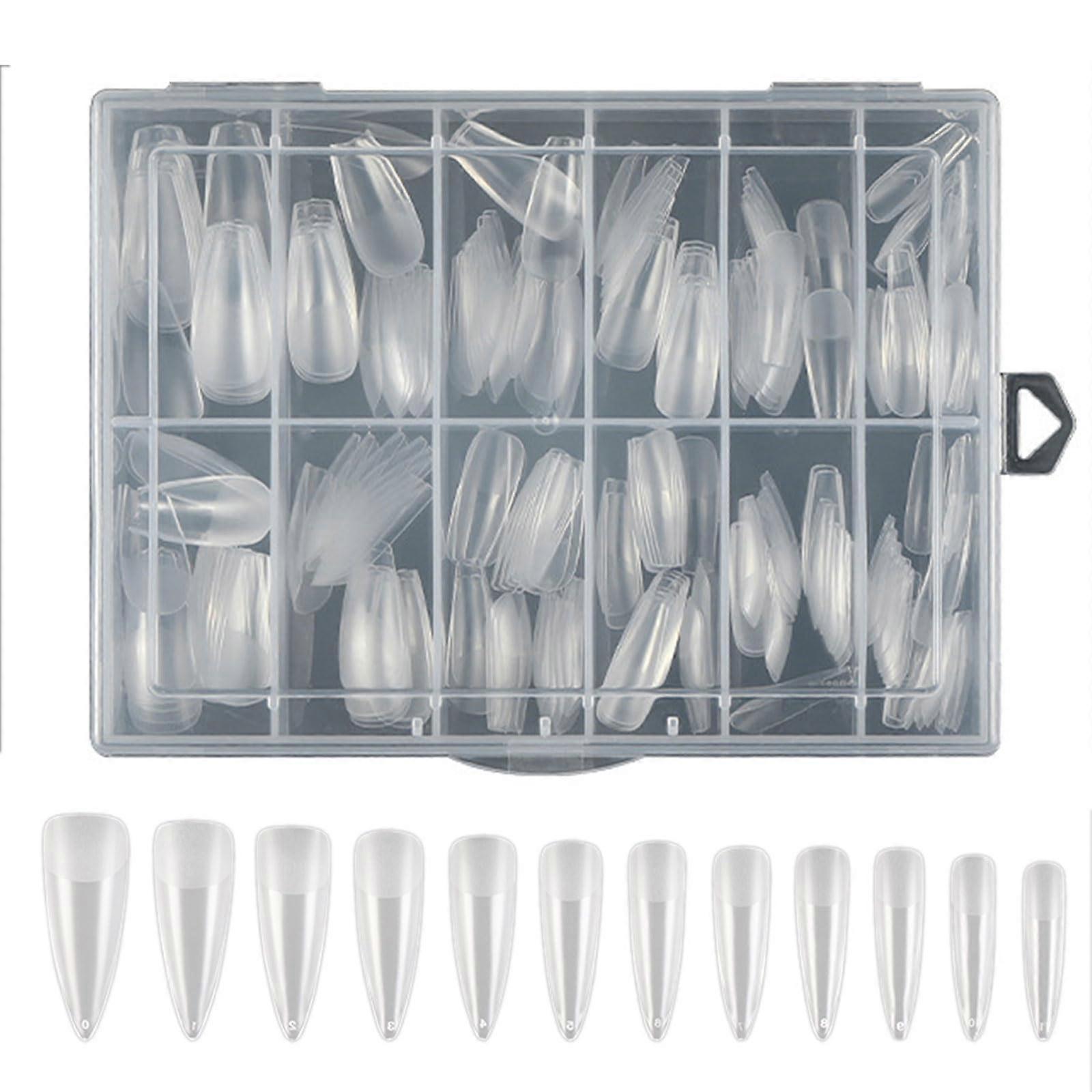 Long Matte Press On Nails Set 240pcs Full Cover False Nail Tips with Multiple Sizes for Easy Styling