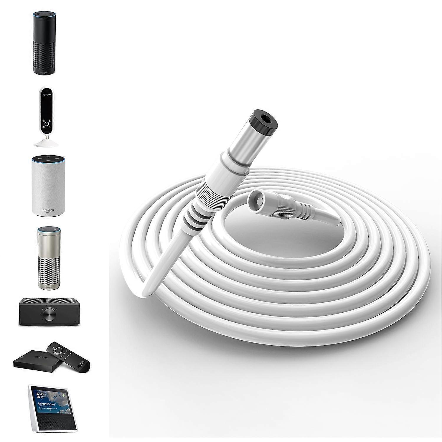 Extension Cable 10ft Weatherproof Barrel Plug for Ring Camera, Solar Panel and Spotlight Cam