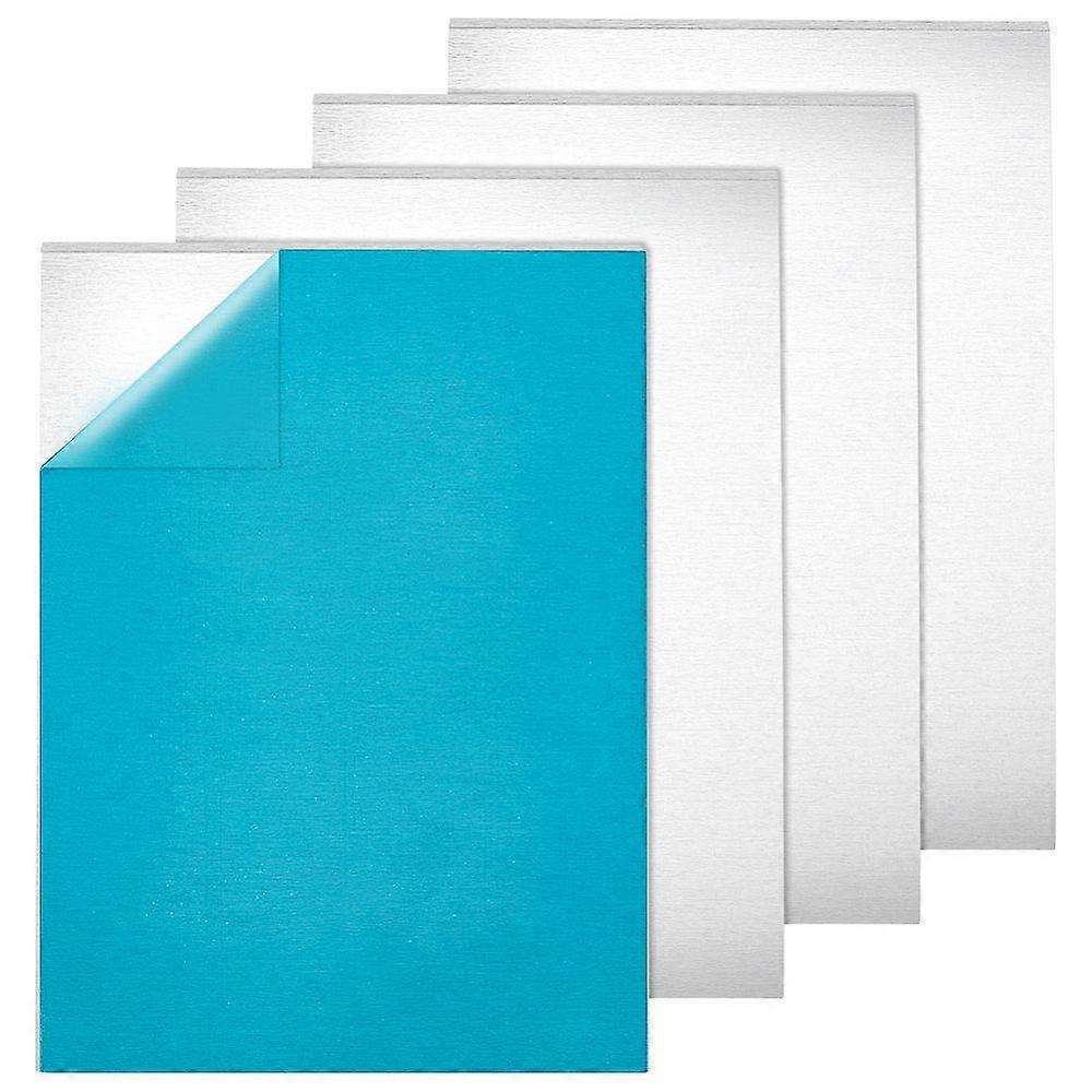 Aluminium Plates for Mechanical Cutting Precision Machining Mould Making Rectangle Silver 18x13x0.15cm