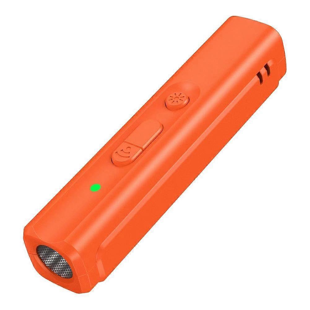 Ultrasonic Dog Bark Control Device Rechargeable Handheld Dog Bark Stopper with LongRange Detection Orange