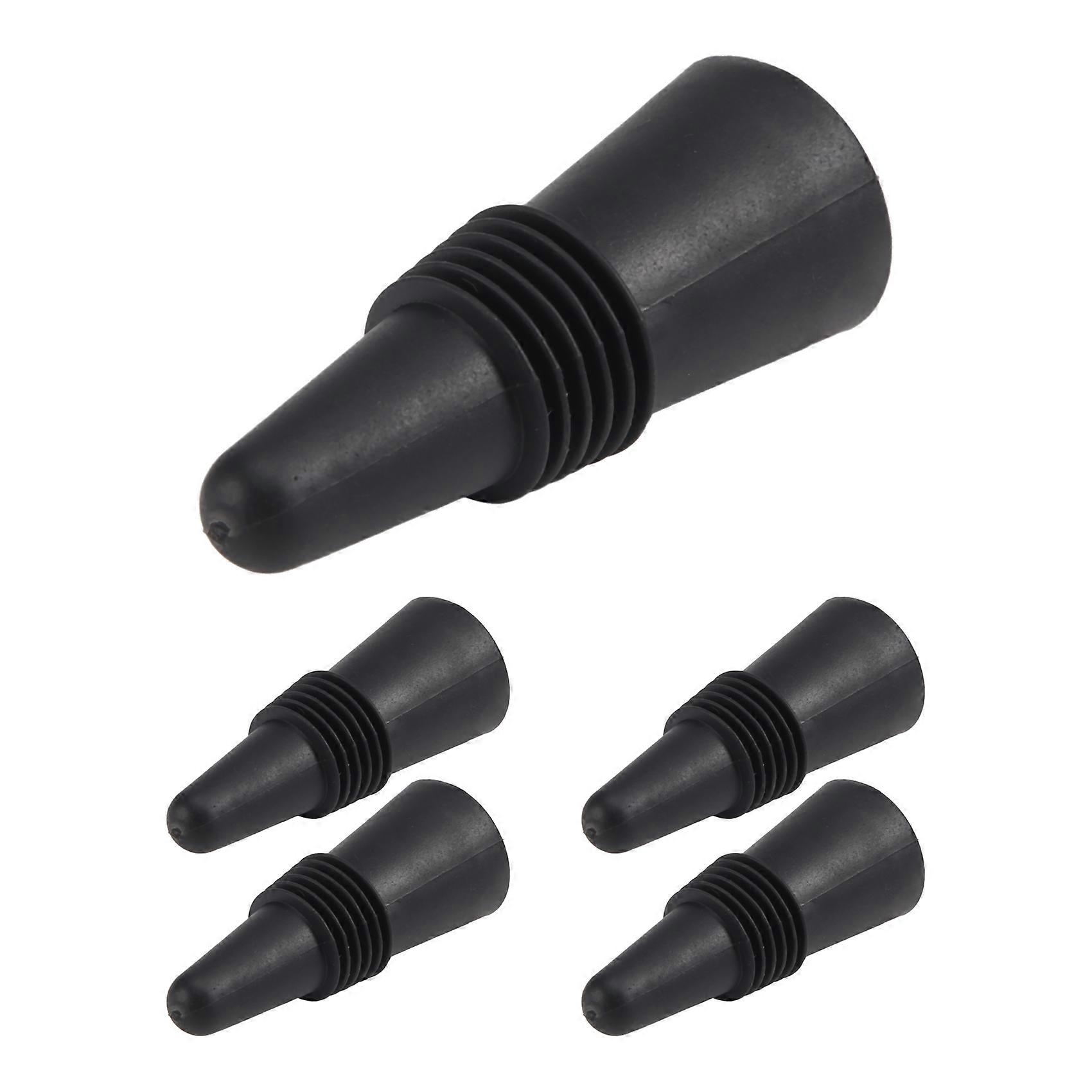 Vinproppar (5-pack), Silikonproppar för vinflaskor och dryckesflaskor, Svarta