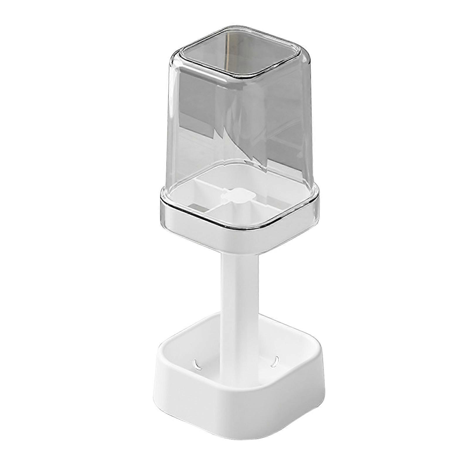 Toothbrush Stand with Cup Dustproof Adjustable Height 3 Slots Electric Toothbrush Toothpaste Holder