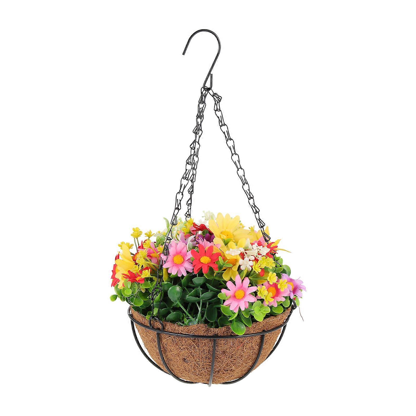 Artificial Hanging Flower Basket for Indoor Use 1 Piece
