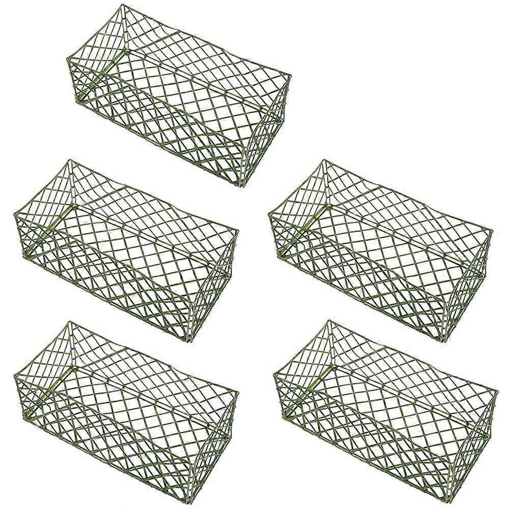 Flower Sponge Blocks for Floral Fixation in Green Plastic 5Pcs Pack