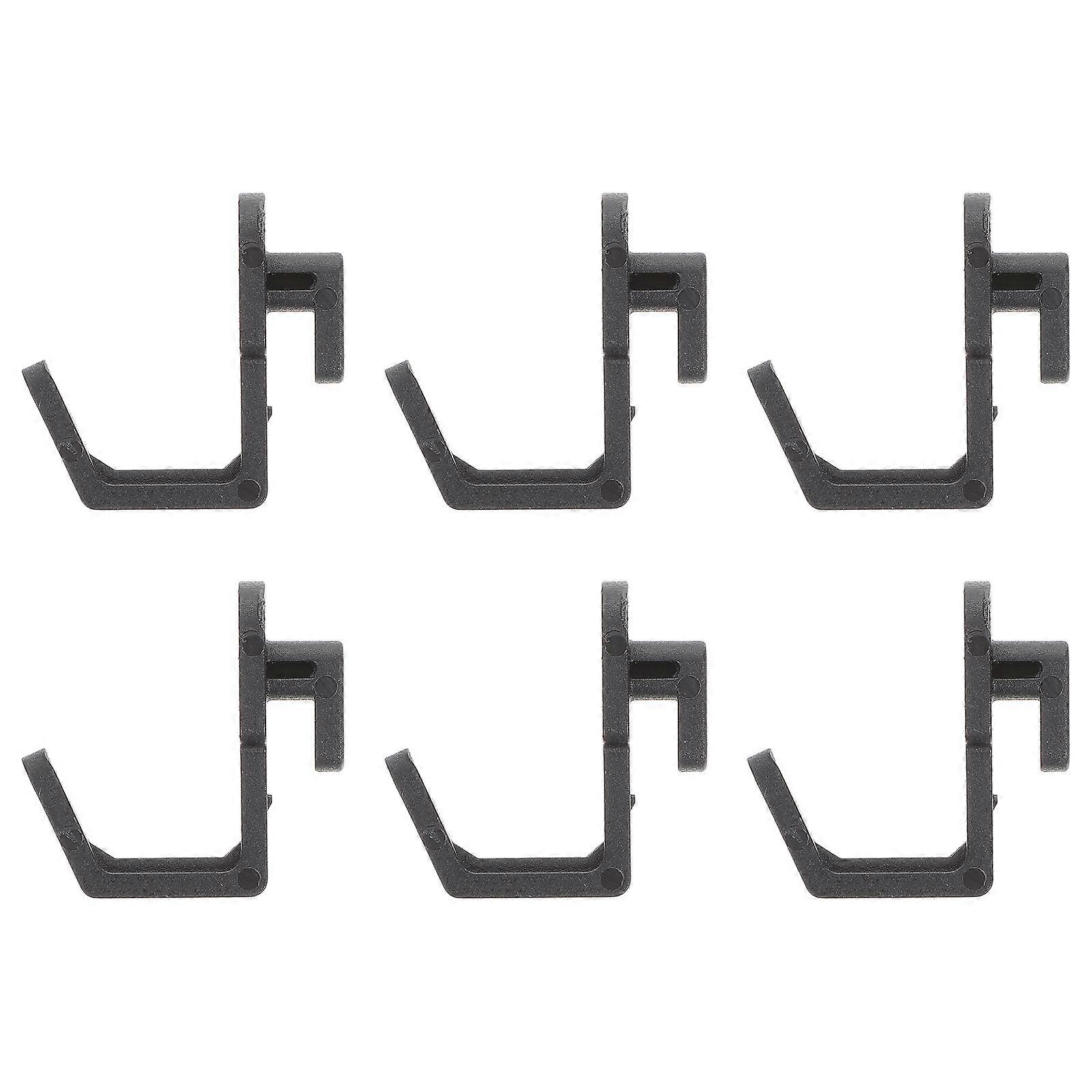 Peg Board Hook Plastic J Shape Hook for Storage 20Pcs Black Hooks