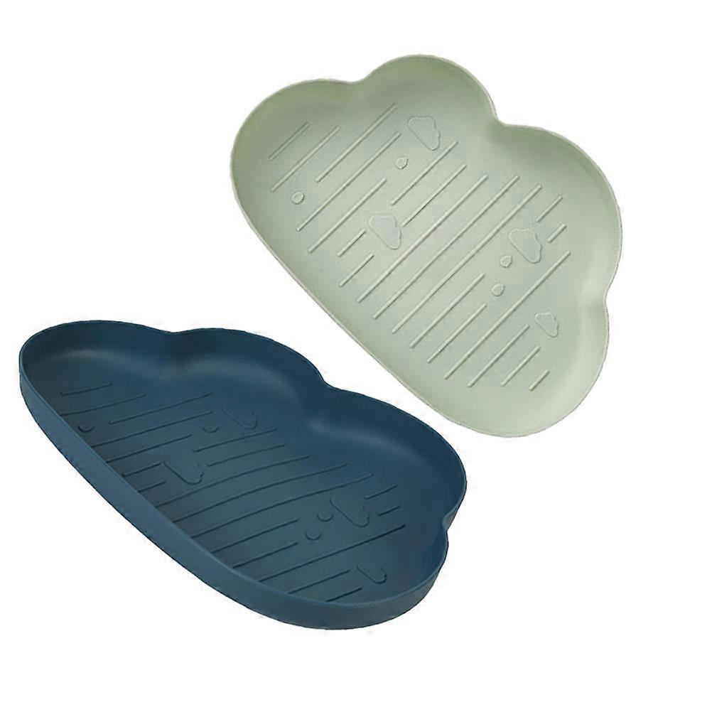 Fruit Plate Cloud Shape for Storage Use 2Pcs Assorted Color Snack Dish