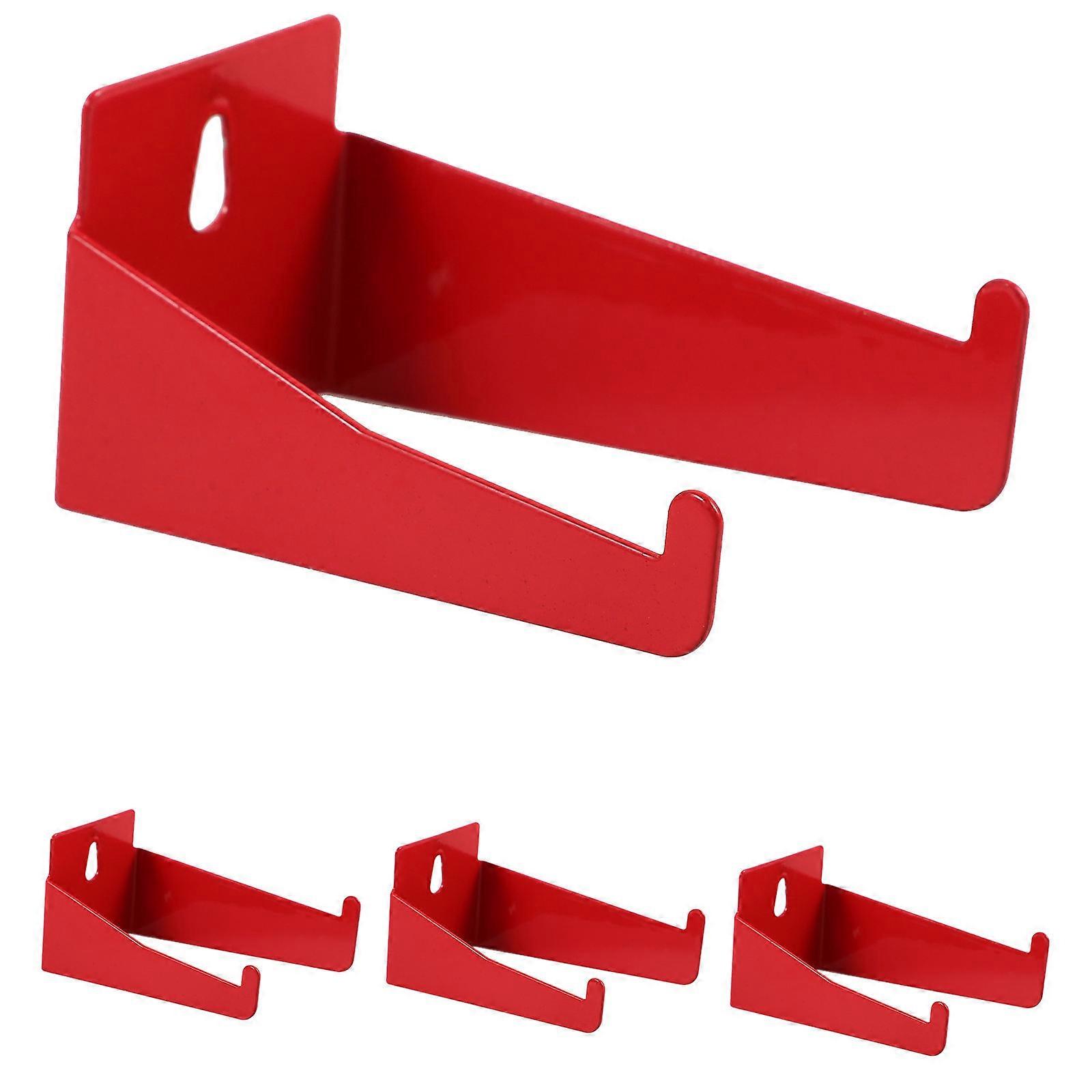 Red Fire Extinguisher Mount Wall Mount Fire Extinguisher Bracket 4Pcs Set