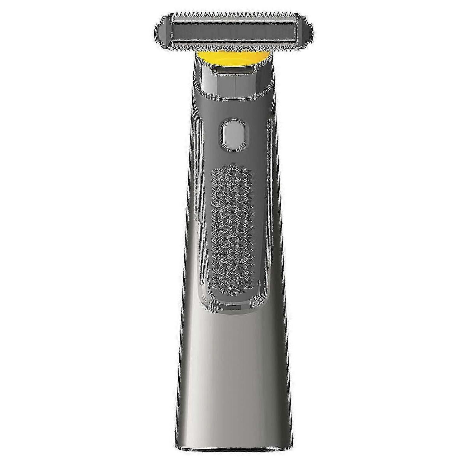 MicroTouch SOLO Titanium Rechargeable Beard & Body Razor - Precision Trimmer, Waterproof, 3 Combs, USB