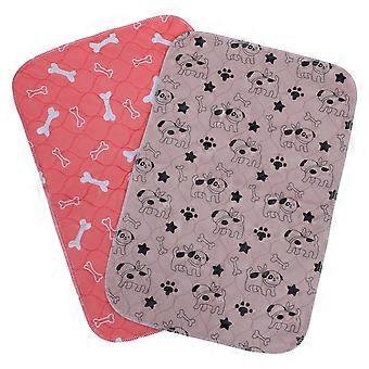 Pet Pee Pad Washable Dog Pee Pads for Potty Training 2Pcs Waterproof Puppy Mat