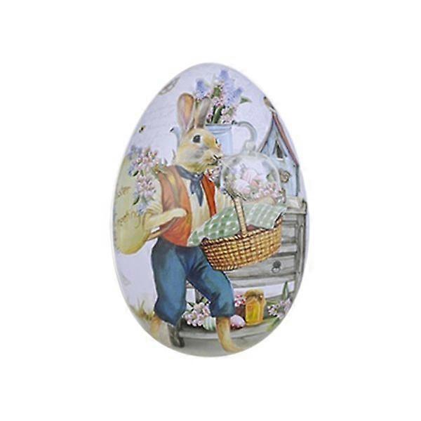 Easter Decorations Easter Tinplate Egg Paint Rabbit Iron Egg Candy Eggshell